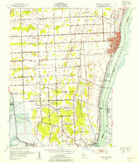 1952 Map of Marine City, 1954 Print