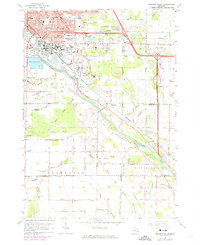 1962 Map of Midland, MI, 1974 Print