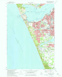 1972 Map of Muskegon West, 1975 Print