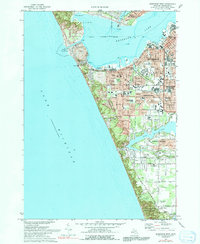1972 Map of Muskegon West, 1991 Print