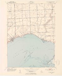 1952 Map of New Baltimore, MI, 1954 Print