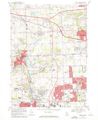 preview thumbnail of historical topo map of Northville, MI in 1969