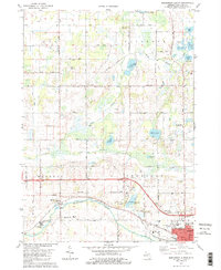 Download a high-resolution, GPS-compatible USGS topo map for Northwest Albion, MI (1980 edition)