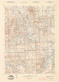 Download a high-resolution, GPS-compatible USGS topo map for Ortonville, MI (1945 edition)
