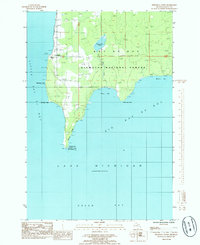 Download a high-resolution, GPS-compatible USGS topo map for Peninsula Point, MI (1985 edition)