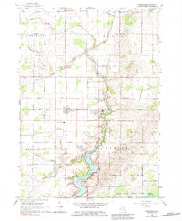 preview thumbnail of historical topo map of Perrinton, MI in 1965