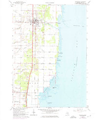 Download a high-resolution, GPS-compatible USGS topo map for Pinconning, MI (1974 edition)