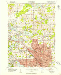 Download a high-resolution, GPS-compatible USGS topo map for Pontiac North, MI (1954 edition)