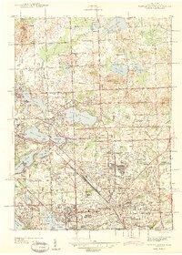 1943 Map of Pontiac, MI