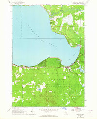 1963 Map of Houghton Lake, MI, 1964 Print