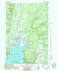 Download a high-resolution, GPS-compatible USGS topo map for Rapid River, MI (1985 edition)