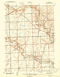 Download a high-resolution, GPS-compatible USGS topo map for Rattle Run, MI (1942 edition)
