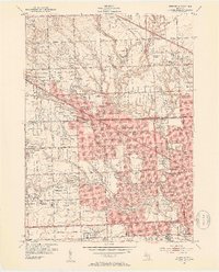 1952 Map of Redford, 1954 Print