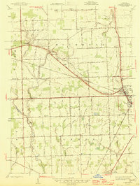 Download a high-resolution, GPS-compatible USGS topo map for Richmond, MI (1945 edition)