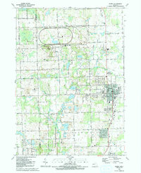 Download a high-resolution, GPS-compatible USGS topo map for Romeo, MI (1991 edition)