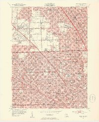 1952 Map of Royal Oak, 1954 Print