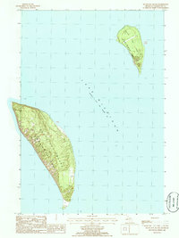 Download a high-resolution, GPS-compatible USGS topo map for South Fox Island, MI (1986 edition)