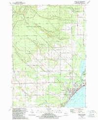 Download a high-resolution, GPS-compatible USGS topo map for Tawas City, MI (1989 edition)