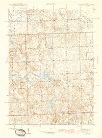 preview thumbnail of historical topo map of Lapeer County, MI in 1945