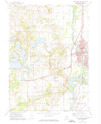 Download a high-resolution, GPS-compatible USGS topo map for Three Rivers West, MI (1974 edition)