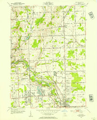 1952 Map of Utica, 1954 Print