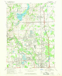 preview thumbnail of historical topo map of Utica, MI in 1968