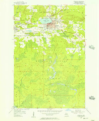 1955 Map of Wakefield, MI, 1957 Print