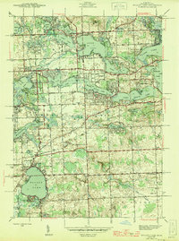 Download a high-resolution, GPS-compatible USGS topo map for Walled Lake, MI (1945 edition)