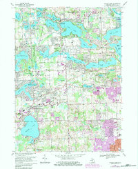 Download a high-resolution, GPS-compatible USGS topo map for Walled Lake, MI (1984 edition)