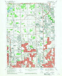 preview thumbnail of historical topo map of Warren, MI in 1968