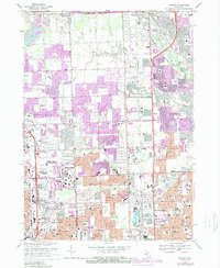 preview thumbnail of historical topo map of Warren, MI in 1968
