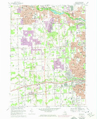 preview thumbnail of historical topo map of Wayne, MI in 1968