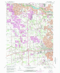 Download a high-resolution, GPS-compatible USGS topo map for Wayne, MI (1989 edition)