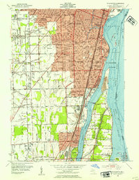 Download a high-resolution, GPS-compatible USGS topo map for Wyandotte, MI (1954 edition)