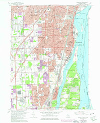 Download a high-resolution, GPS-compatible USGS topo map for Wyandotte, MI (1974 edition)