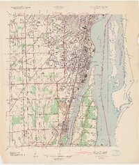 preview thumbnail of historical topo map of Wyandotte, MI in 1942