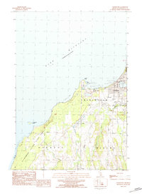 Download a high-resolution, GPS-compatible USGS topo map for Charlevoix, MI (1984 edition)