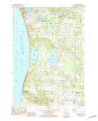 Download a high-resolution, GPS-compatible USGS topo map for Elberta, MI (1984 edition)