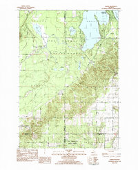 preview thumbnail of historical topo map of Grand Traverse County, MI in 1983