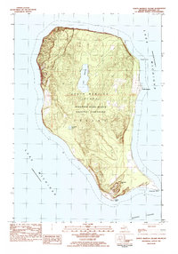 Download a high-resolution, GPS-compatible USGS topo map for North Manitou Island, MI (1984 edition)