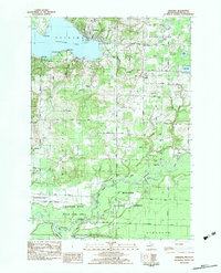Download a high-resolution, GPS-compatible USGS topo map for Onekama, MI (1983 edition)