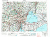 1961 Map of Detroit, 1973 Print