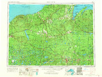 1967 Map of Bergland, MI, 1968 Print