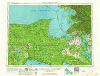 1956 Map of Brimley, MI, 1964 Print