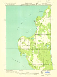 Download a high-resolution, GPS-compatible USGS topo map for Burnt Bluff NW, MI (1932 edition)