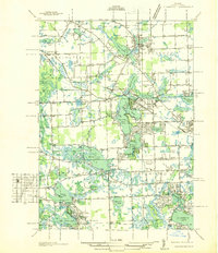 preview thumbnail of historical topo map of Oakland County, MI in 1936