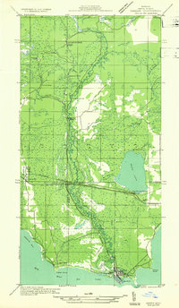 Download a high-resolution, GPS-compatible USGS topo map for Garden NW and SW, MI (1932 edition)