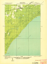 Download a high-resolution, GPS-compatible USGS topo map for Gould City SE, MI (1931 edition)