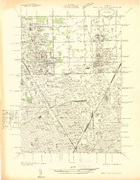 preview thumbnail of historical topo map of Highland Park, MI in 1936