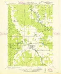 Download a high-resolution, GPS-compatible USGS topo map for Luther SW, MI (1933 edition)